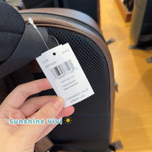 NWT Coach Men's Owen Backpack Qb/Maple CAJ66 Leather - Picture 4 of 8